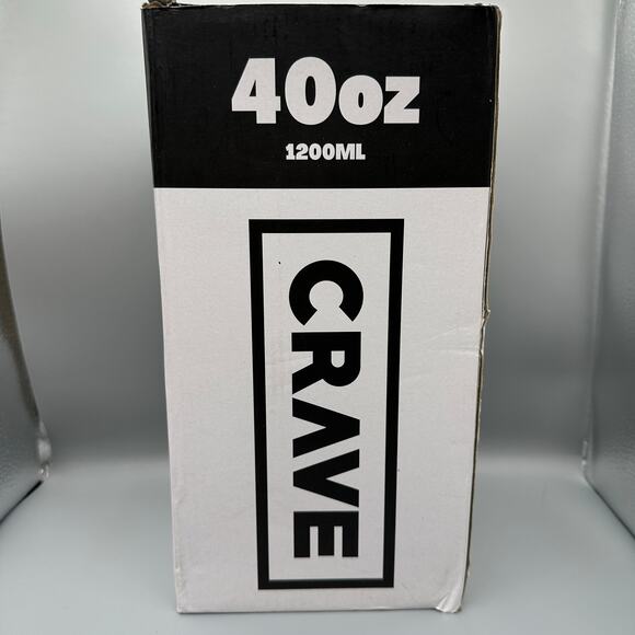 CRAVE 40 Oz Insulated Large Capacity Cup Tumbler Handle Straws - Ivory - Picture 8 of 9